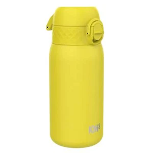 ION8 Leak Proof Kids Water Bottle, Stainless Steel, Yellow, 400ml (13oz) - Picture 1 of 7