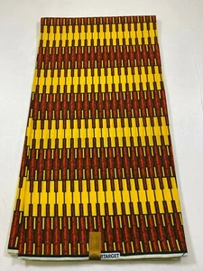 African Ankara Wax Cotton Fabric,6 Yards 100% Cotton - Picture 1 of 1