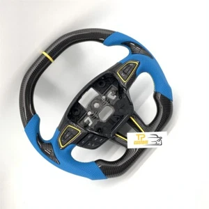 Carbon Fiber Steering Wheel For Ford Focus MK3 RS SE EcoSport Escape 2015-2019 - Picture 1 of 7