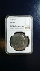 1977 P EISENHOWER Dollar NGC MS64 UNCIRCULATED IKE $1 Coin BUY NOW! - Picture 1 of 4
