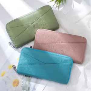 Womens Long Leather Wallet Money Manager Zip Around Purse Safe RFID Card Holders - Picture 1 of 30
