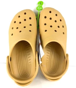 Crocs Unisex Shoes- Classic Clogs/Sandals/Water Shoes- Wheat/Beige-Various Sizes - Picture 1 of 5