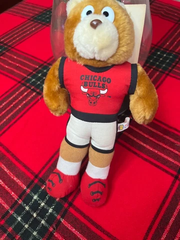 Vintage Chicago Bulls 1991 Good Stuff Basketball Plush Bear Toy 10 Inch Cover