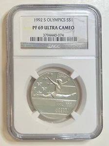 1992 S Olympics Commemorative Clad Half Dollar 50C NGC PF 69 Ultra Cameo  - Picture 1 of 2