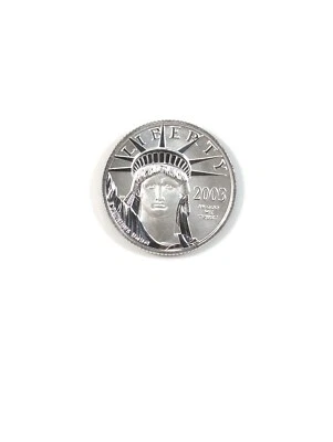 2003 1/4 Ounce Platinum $25 Dollar American Eagle Liberty BU Coin ONLY! - Image 1 of 2