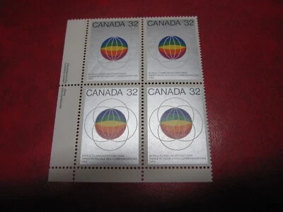 CANADA Unitrade# 976 32c UNITED NATIONS WORLD COMMUNICATIONS LL INSCRIPT.MNH - Image 1 of 2