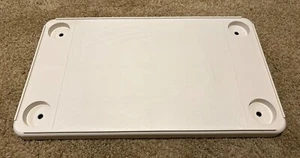 Ivory removable Marine / RV  28 x 16 inch Rectangular Table Top 2" D Post Mount - Picture 1 of 3