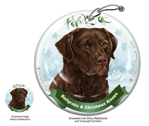 Bellyrubs & Kisses Ornament - Dark Brown Chesapeake Bay Retriever 069A - Picture 1 of 1