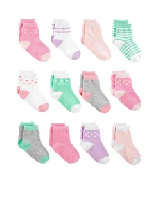 Simple Joys by Carter's Unisex Toddlers and Babies' Crew Socks, 12 Pairs 12-24M - Picture 1 of 4