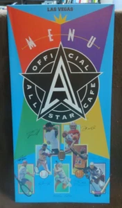 OFFICIAL ALL STAR CAFE LAS VEGAS MENU GRIFFEY JR WOODS MONTANA SHAQ GRETZKY - Picture 1 of 1