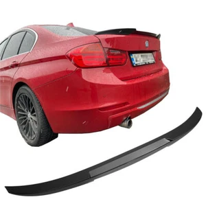 For BMW 3 Series F30 M3 F80 -Gloss Black CS Style Spoiler Lip Rear Wing Splitter - Picture 1 of 12