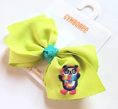 Gymboree Girl  "Color Happy" Panda Bear Bow Hair Barrettes  NWT - Image 1 of 2