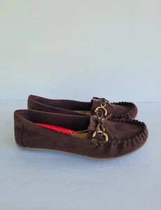 Scarpe mocassino donna Dexflex Comfort marrone ecopelle scamosciata misura 8,5 - Foto 1 di 12