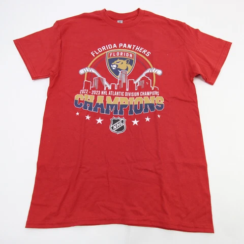 Florida Panthers Gildan Heavy Cotton Short Sleeve Shirt Men's Red Used Cover