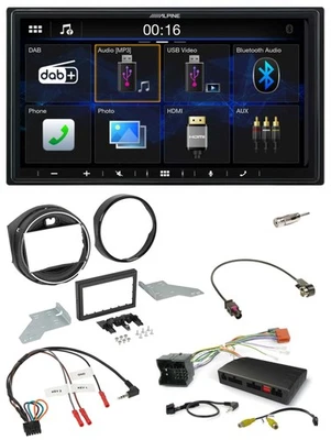 Alpine Bluetooth 2DIN Lenkrad DAB USB Autoradio für BMW Mini F55/F56 2013-2016 s - Bild 1 von 4