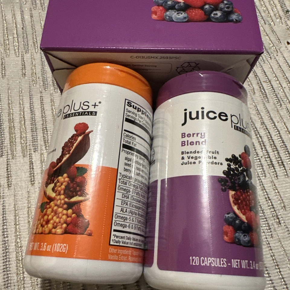 JUICE PLUS+ Combo - 240 Capsules: 1 Berry Blend & 1 Omega Blend Bottle Exp 2027 - Image 1 of 1