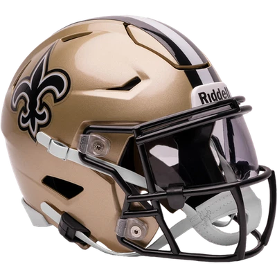 Casco de fútbol americano Riddell SpeedFlex réplica tamaño mediano de New Orleans Saints NFL Foto 1 de 4