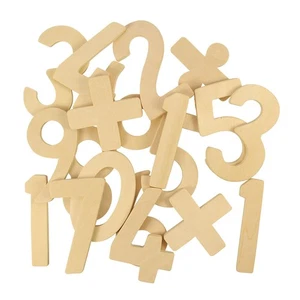 Bigjigs Toys Wooden 123 Drawing Templates - Numbers & Basic Math Symbols - Bild 1 von 1