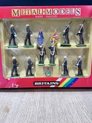 Grã-Bretanha: conjunto na caixa 7202 - Royal Marines Color Guard & Escort. Na caixa - Imagem 1 de 2