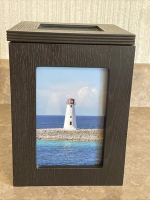 Деревянный фотоальбом коробка с выдвижной альбомы новый из коробки. - Изображение 1 из 4