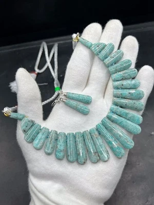 天然亚马逊石项链套装高品质来自阿富汗 — 第 1/4 张图片