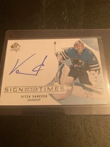 Vitek Vanecek 2024-25 UD SP Authentic Sign of the Times Auto Card #SOTT-VV - Picture 1 of 1