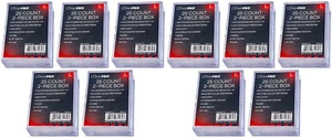 20 Ultra Pro 25 Count Clear Two Piece Card Storage Boxes Case Sports Slider New - Picture 1 of 4