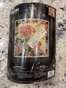 Bucilla Nadelspitzen-Set #4734 Geranien Blumen von Barbara Baatz Vintage versiegelt - Bild 1 von 15