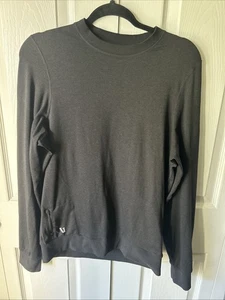 Vuori Ponto Performance Crew Sweater - Men's Size Small In Black Heather - Picture 1 of 5