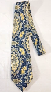 Brooks Brothers Makers Tie Men’s Blue Gold Paisley Silk Hand Made USA 60" X 3.5” - Picture 1 of 5
