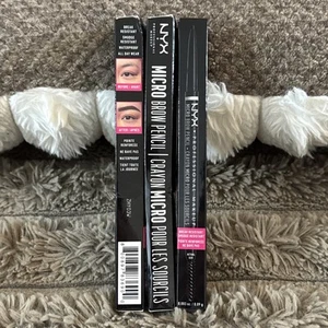 (3) NYX High-Pigmented Waterproof Micro Brow Pencil - #MBP08 Black - Picture 1 of 4