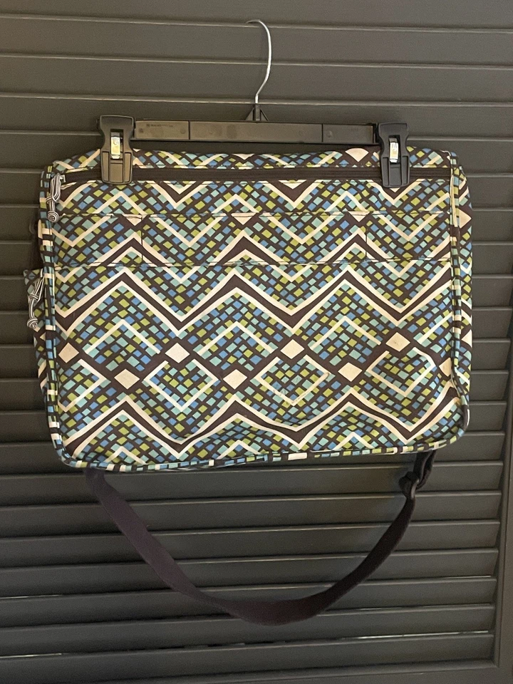 Vera Bradley Laptop Messenger Crossbody Bag~Rain Forest~ Excellent  - Image 1 of 4