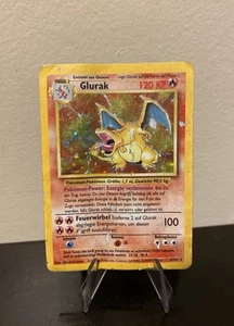 Pokémon TCG - Charizard (Glurak)- Base Set 4/102 Rare Holo German 1999 HP - Picture 1 of 8