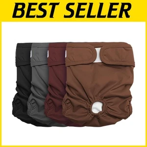 4-Pack Reusable XXL Dog Diapers for Large Female Dogs - Waterproof & Absorbent - Picture 1 of 10