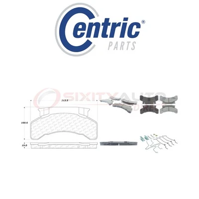 Centric Semi Metallic Brake Pads w Shim for 1984-1990 Ford C8000 10.4L 7.8L zs - Image 1 of 4