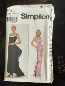 UNCUT VTG Y2K Jessica McClintock Simplicity 8918 Muster festliches Kleid 4-10 - Bild 1 von 2