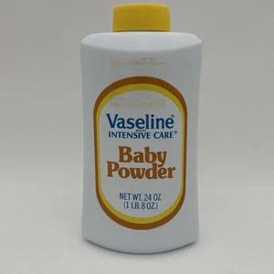 Vintage neu Familiengröße Vaseline Intensivpflege Talkum Babypuder Flasche 24 Unzen - Bild 1 von 7