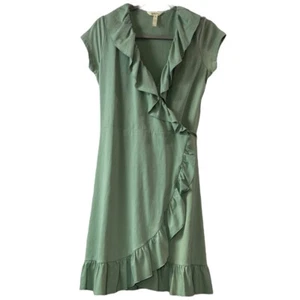 Matilda Jane Happy & Free Light as Air Sage Wrap Dress Sz S - Picture 1 of 8