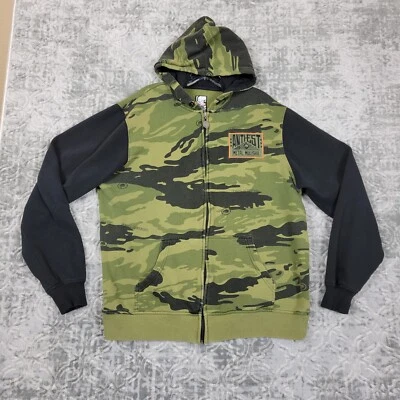 Metal Mulisha Hoodie Men's Large Camo Black Anti Est 1999 Full Zip Y2K - Image 1 of 4