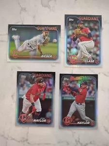2024 Topps Team Set Builder Lot Rainbow Silver Foil Cleveland Naylor Bieber - Picture 1 of 1