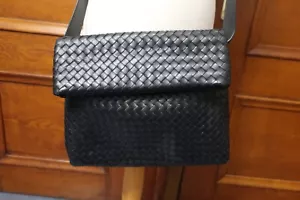 Bottega Veneta Schulter Messenger Tasche Intrecciato Leder schwarz neu - Bild 1 von 9
