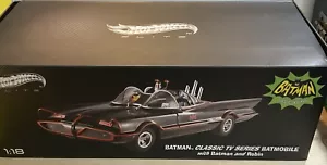 Hot Wheels Elite Batman Classic TV Series BATMOBILE With Batman & Robin NRFB New - Picture 1 of 16