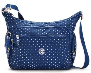 Kipling GABBIE Medium Shoulder Bag - Soft Dot Blue RRP £93 - Picture 1 of 6