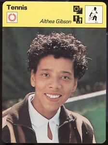 1977 Sportscaster Card Tennis - Althea Gibson 15-06