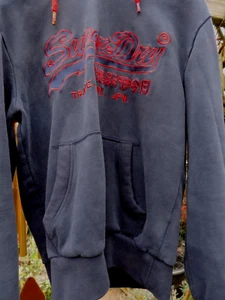 Teens / Small mens Superdry Hoodie Navy/red blue ~ large 38" chest. - Picture 1 of 2