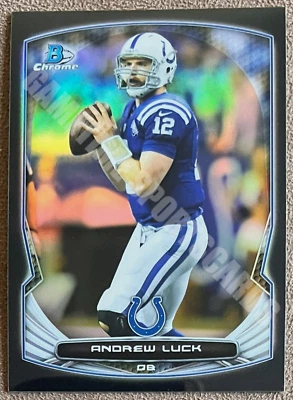 Andrew Luck 2014 Bowman Chrome Black Refractor #22 /299 Colts Numbered Parallel - Image 1 of 2