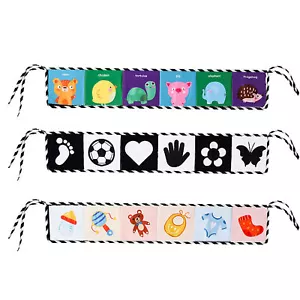 Toddler Crib Book Crinkle Books Sensory Toys Cloth Books Crib Toy Chewable nice - Picture 1 of 8