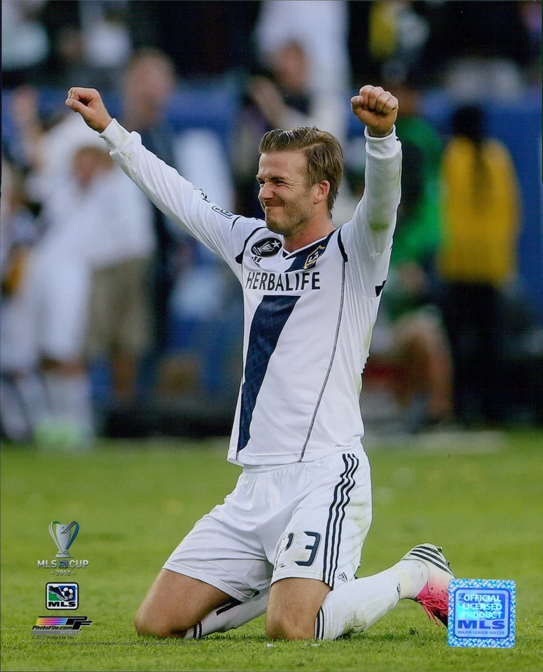 David Beckham L.A. Galaxy Licencia MLS Sin Firmar Mate 8x10 Foto E Foto 1 de 1