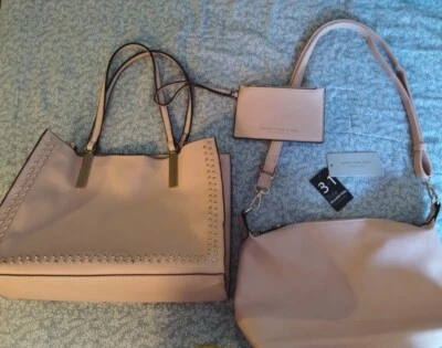 Andrew Marc New York Bolso de Mano Cartera de Cuero Rosa y Bolsa para el Polvo y Cartera Extraíbles Foto 1 de 4