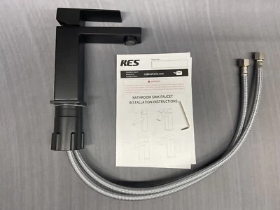 ***ENVÍO RÁPIDO GRATUITO***Grifo de baño KES de una sola manija L3156ALF-BK, negro. Foto 1 de 4